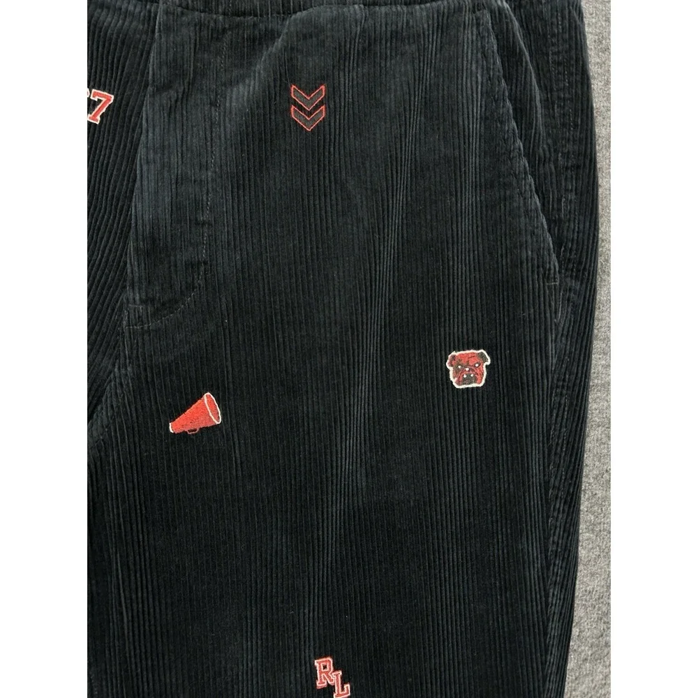 Polo Ralph Lauren Corduroy Prepster Pants Mens M Embroidered Football Varsity
